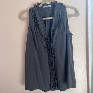 Geren Ford Silk Ruffle Top